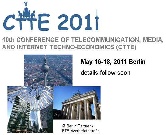 10th Conference of telecommunication, media, and internet techno-economics