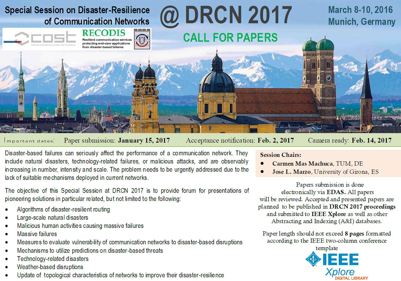 Call for Paper for subconference RECORDIS at DRCN 2017